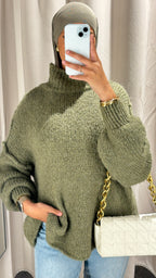 Pull oversize en laine