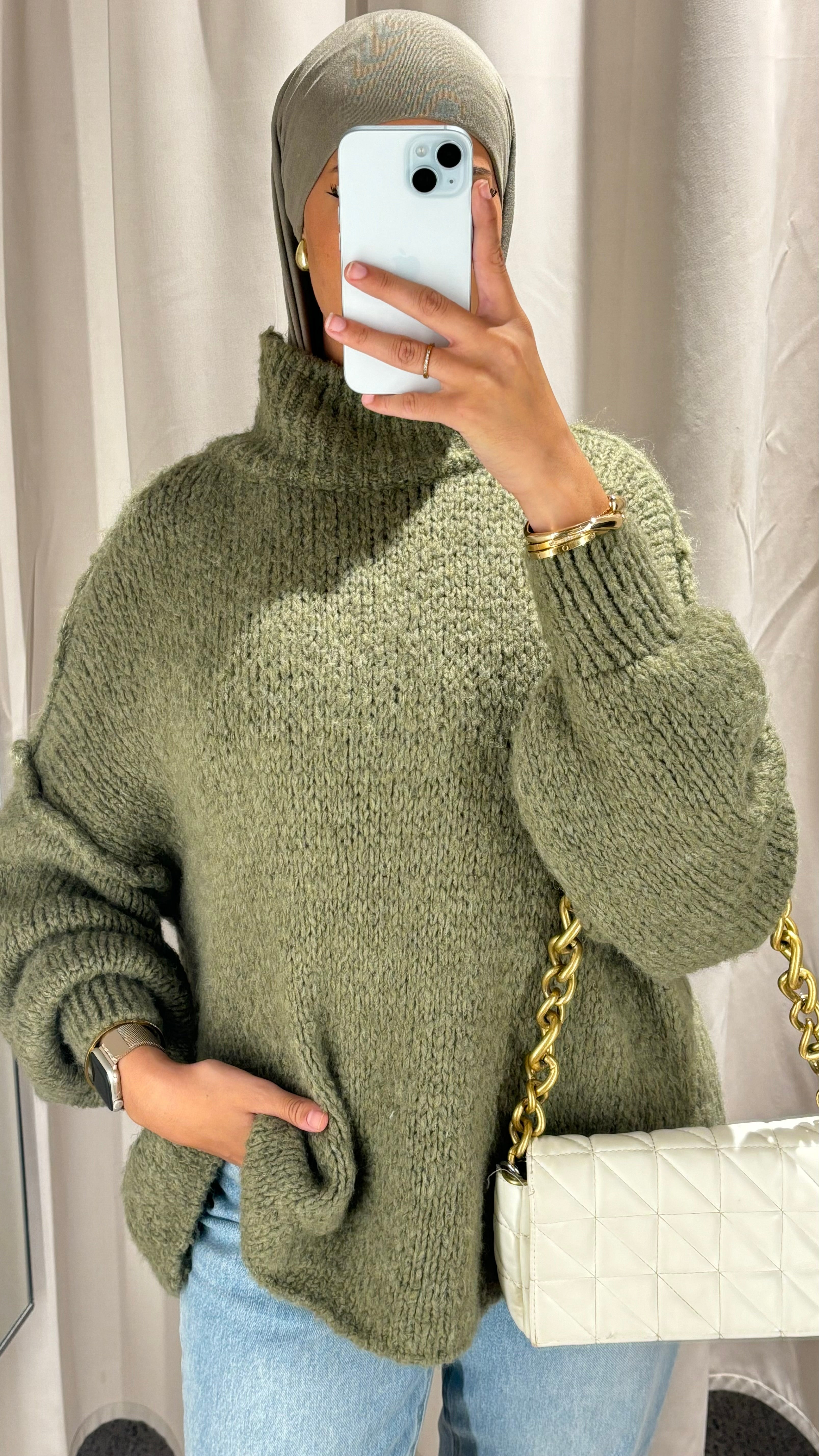 Pull oversize en laine