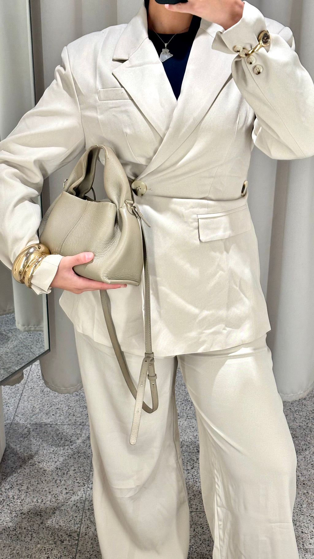 Pantalon du blazer ajusté | Beige