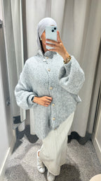 Gilet boutonné gris