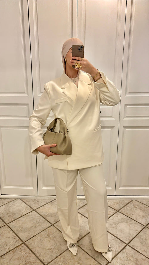 Blazer croisé | Écru