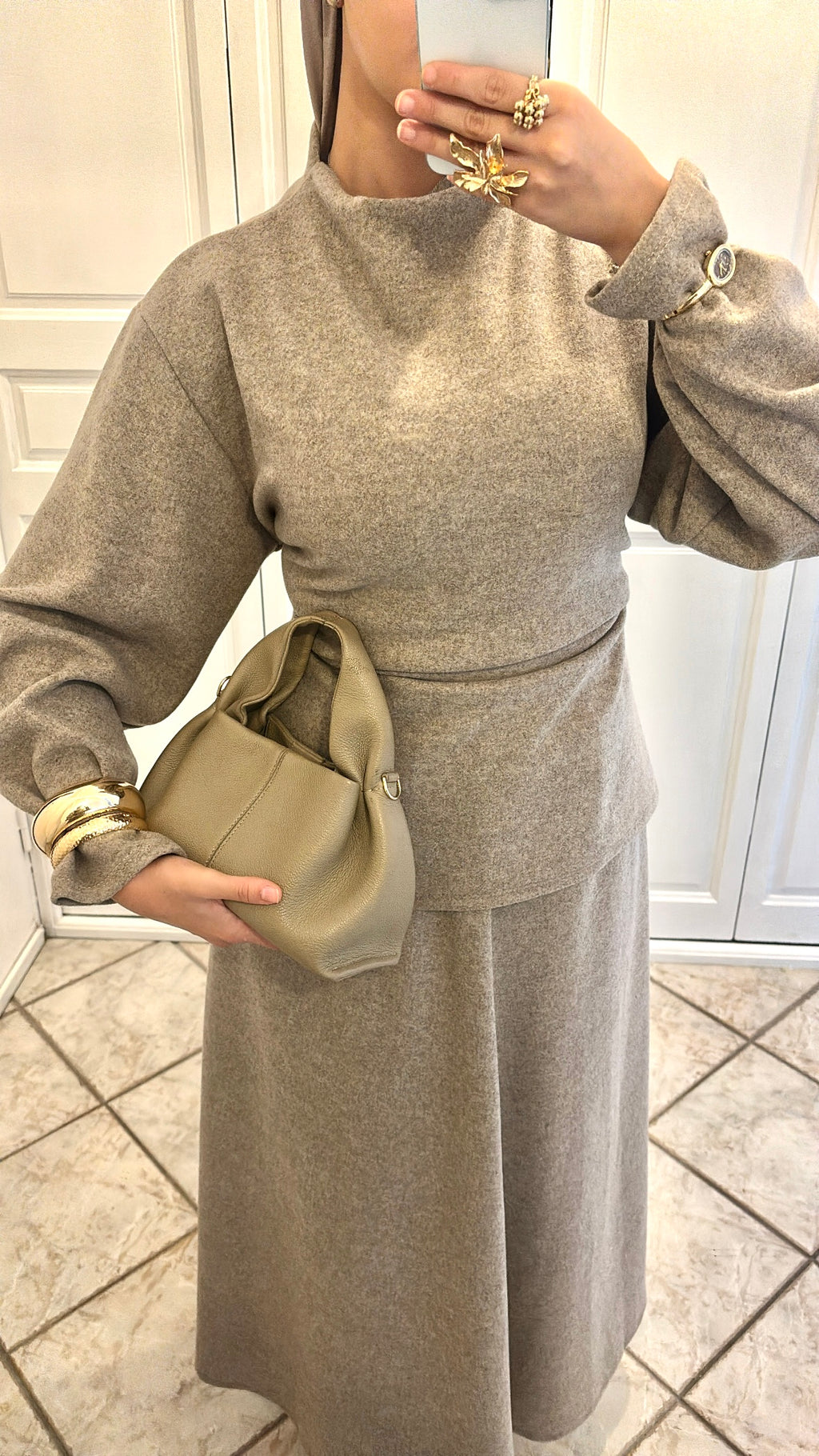 ENSEMBLE JUPE SYLIA | Taupe
