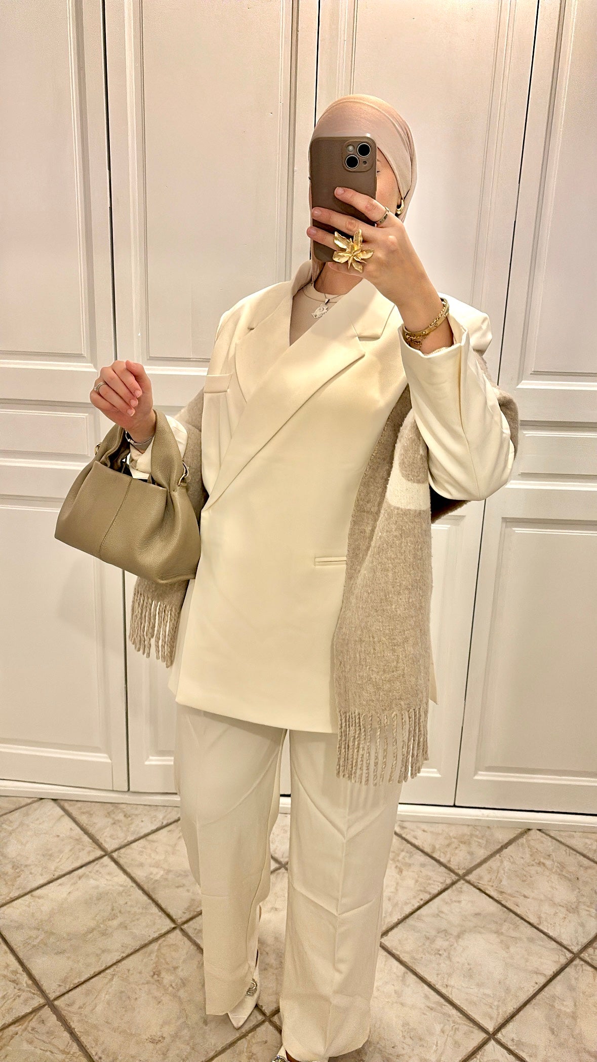 Blazer croisé | Écru