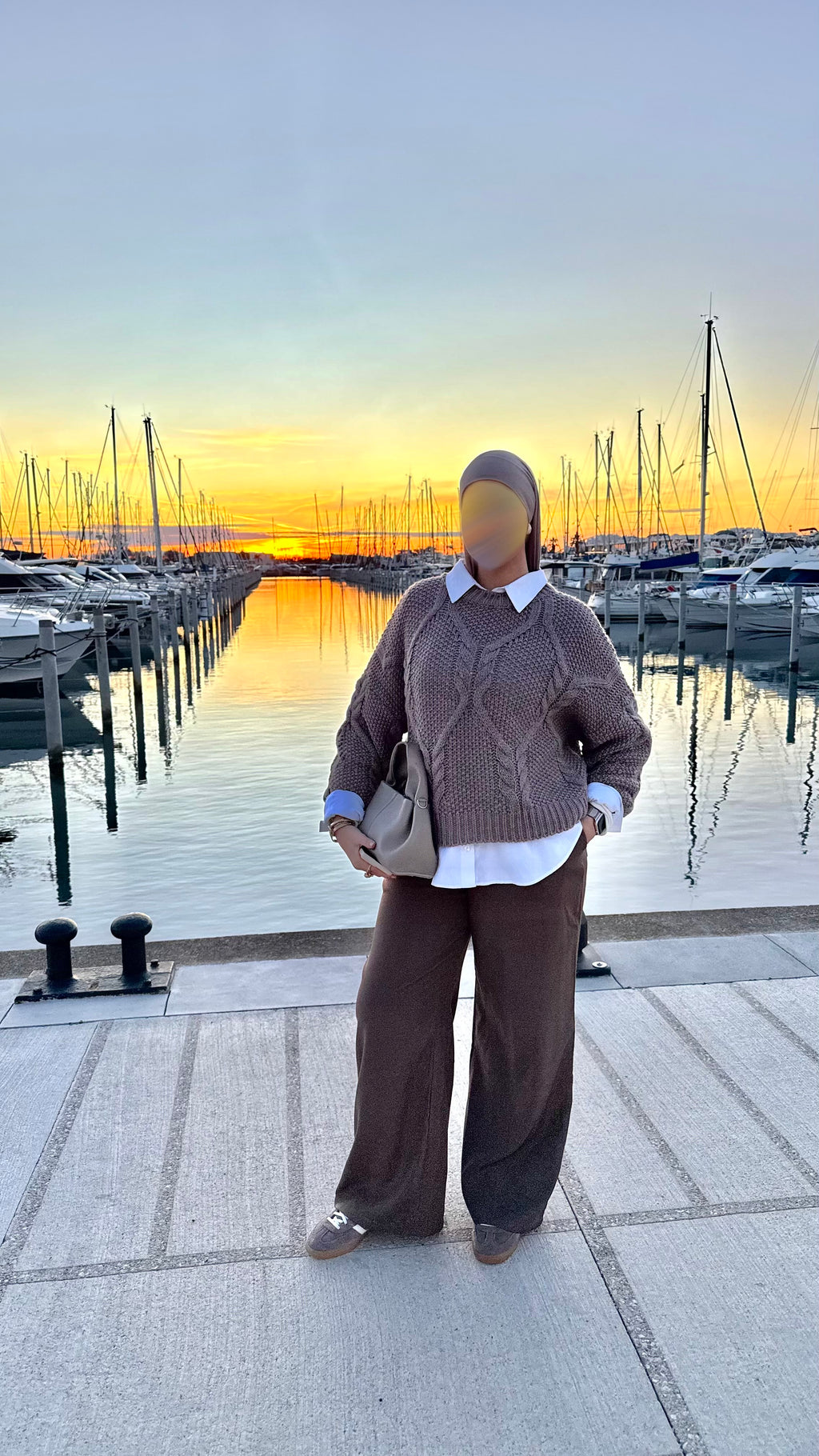 Pull tressé | Taupe