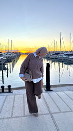 Pull tressé | Taupe