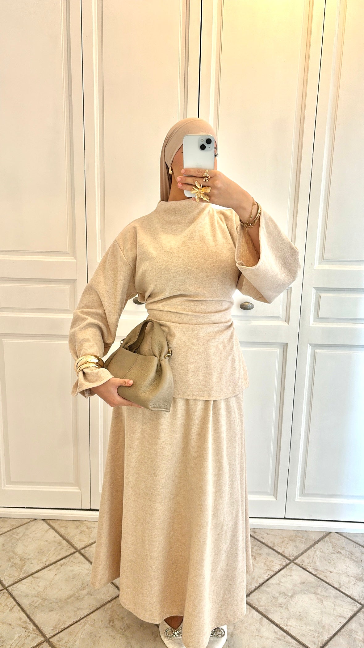 ENSEMBLE JUPE SYLIA | Beige