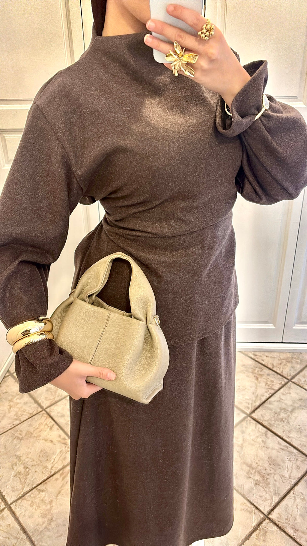 ENSEMBLE JUPE SYLIA | marron