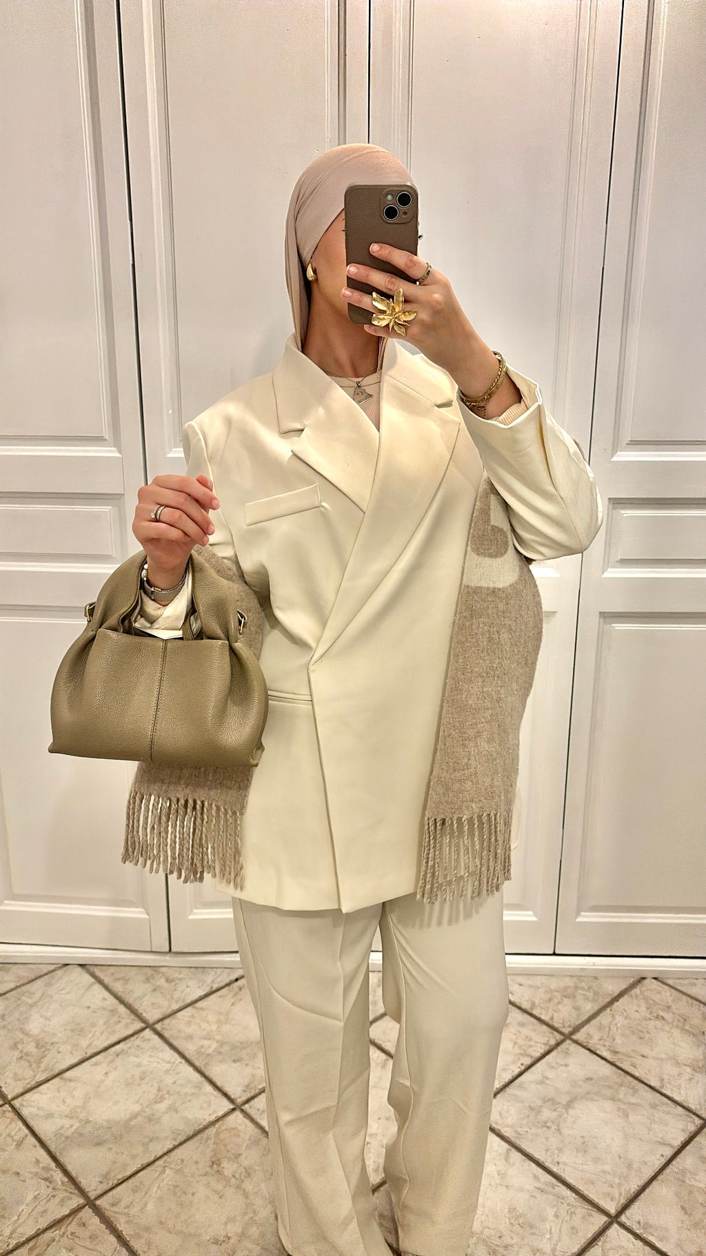 Blazer croisé | Écru