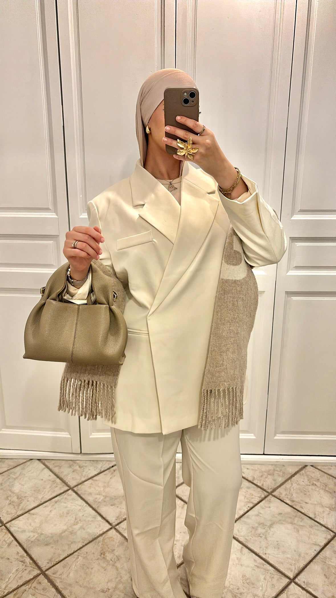 Blazer croisé | Écru