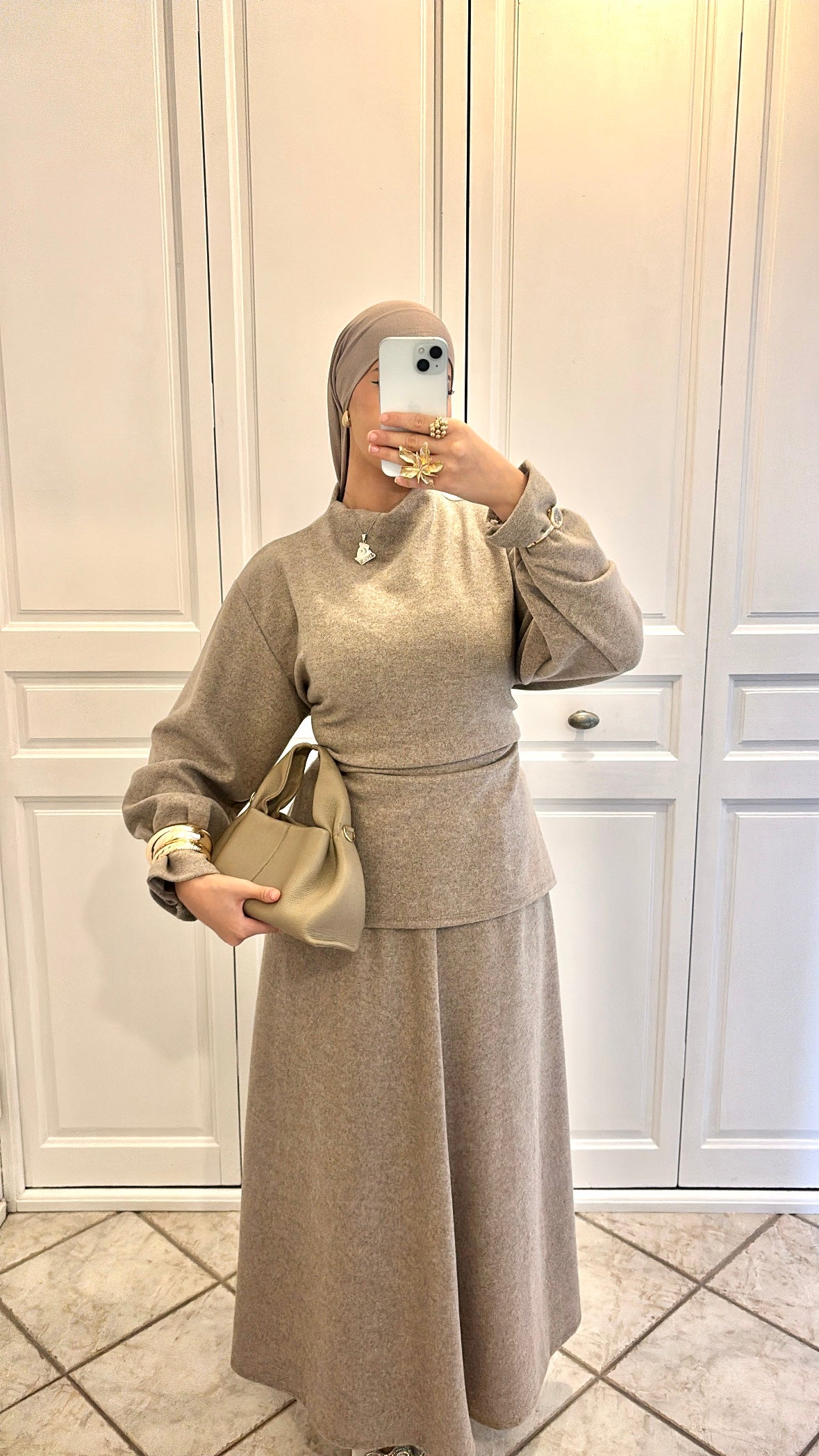 ENSEMBLE JUPE SYLIA | Taupe