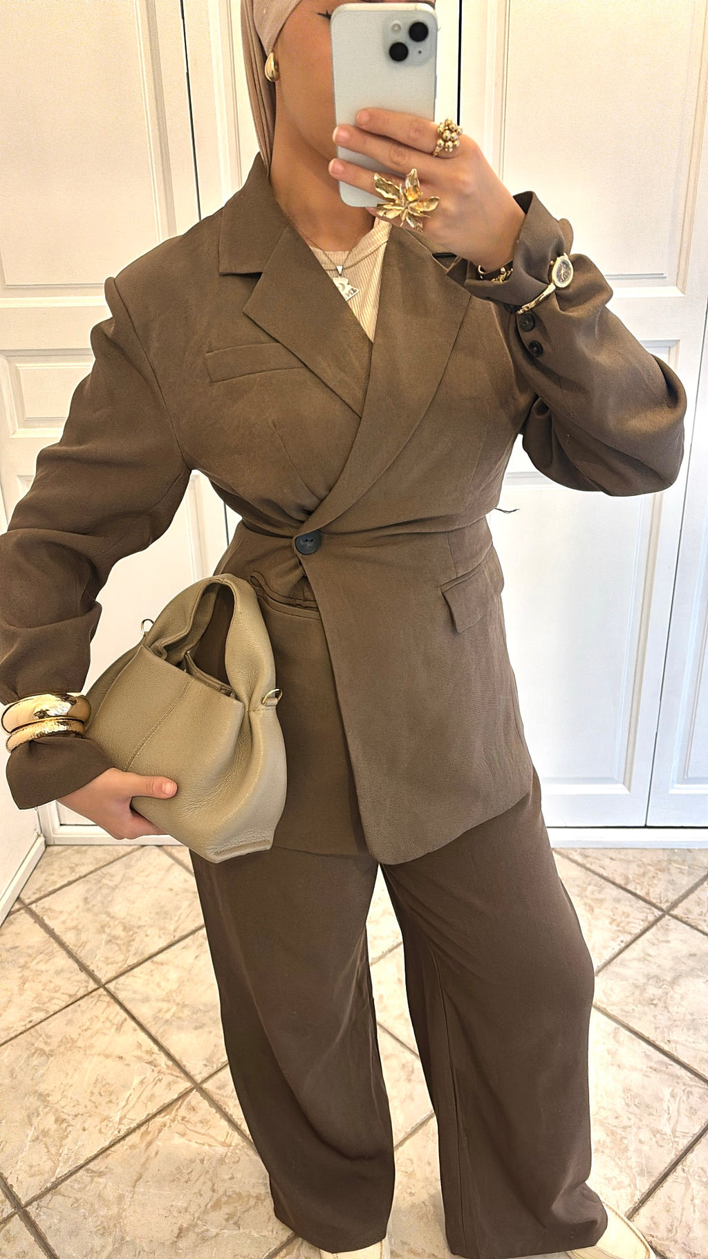 Blazer ajusté | Marron