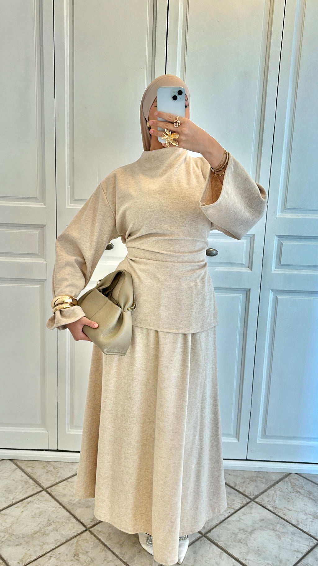 ENSEMBLE JUPE SYLIA | Beige