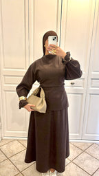 ENSEMBLE JUPE SYLIA | marron