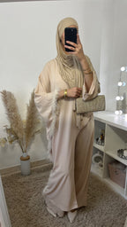 Ensemble plumé beige