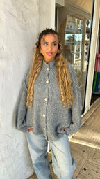 Gilet boutonné gris