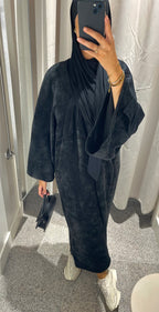 Robe en velours noir